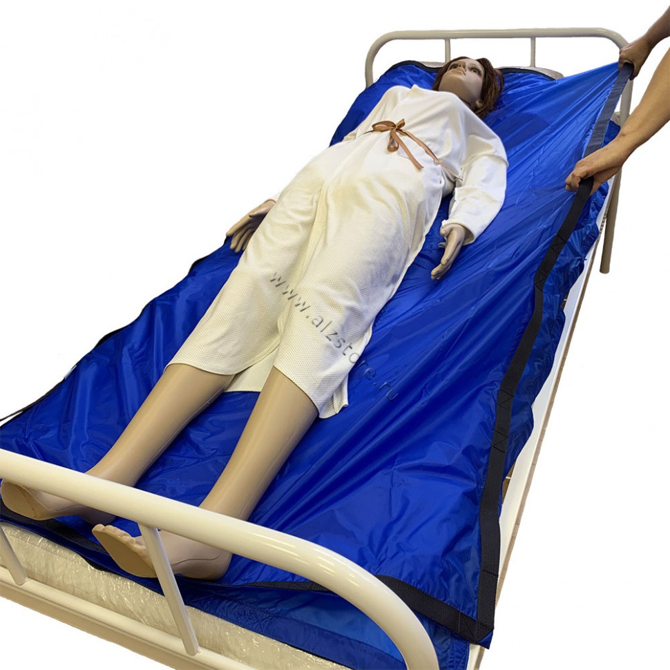 перемещение пациента к изголовью кровати на невысокой кровати